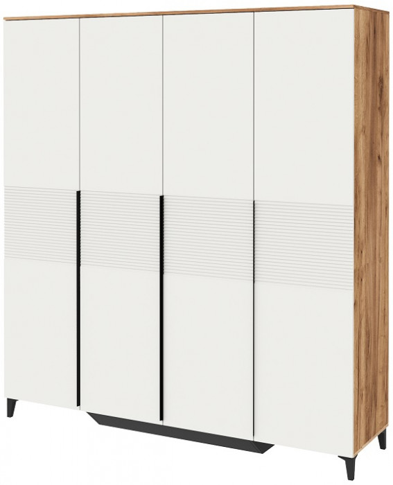 Шкаф для платья и белья 4-х дверный Белла