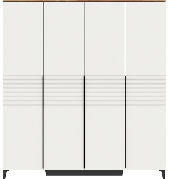 Шкаф для платья и белья 4-х дверный Белла