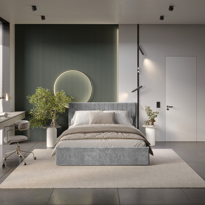 Кровать с подъемным механизмом Хлоя 1,6м, Хром