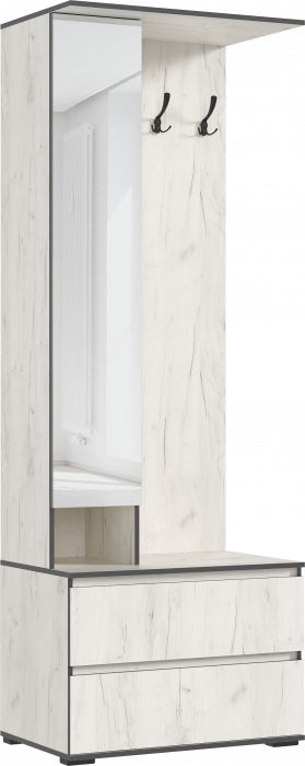 Норд Прихожая, композиция №2, Дуб крафт белый/Дуб крафт белый