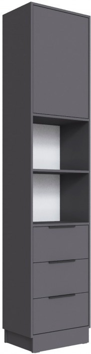 Шкаф Мадрид торцевой (0,35) с 3 ящ., Графит серый