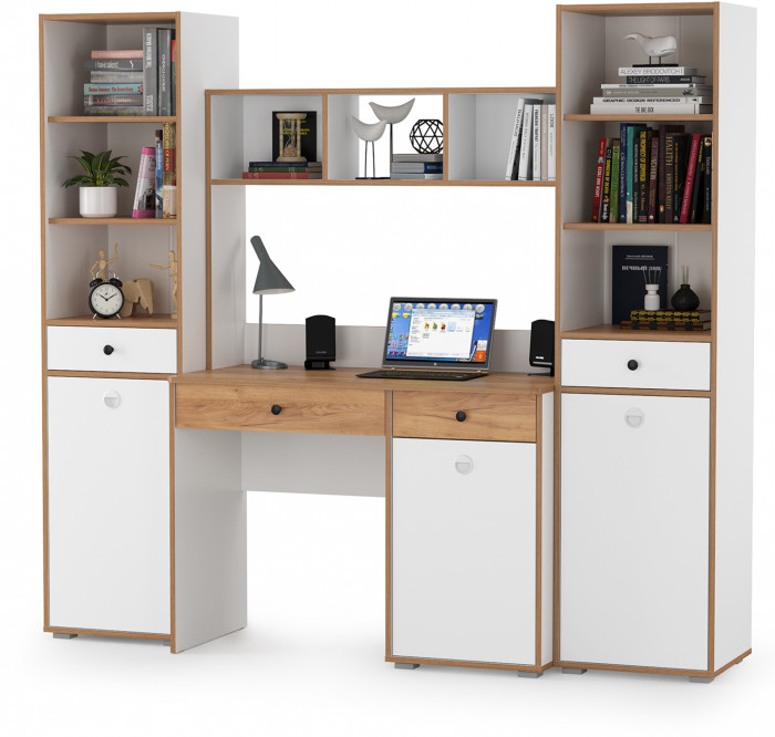 Вуди Компоновка № 07, белый премиум/дуб крафт золотой