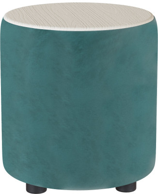 Пуф Пай, бирюза/мдф клен кремовый