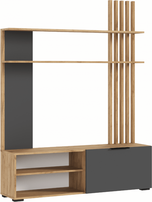 Модульная гостиная Роджина (Графит, Крафт золотой)