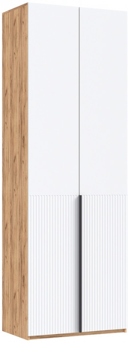 Полка косметическая со шкафом 2х-ств Марвэл, Крафт золотой/Браш вайт