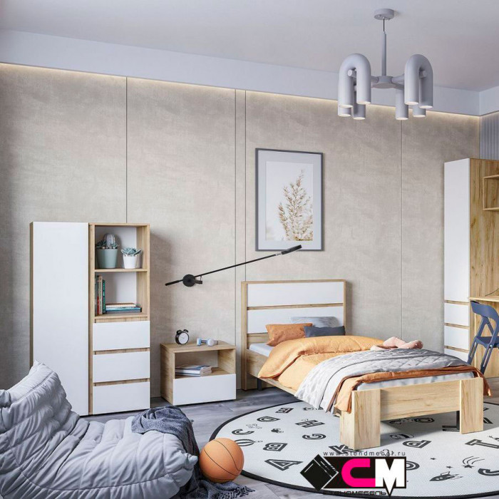 Хелен ШК 03 Шкаф (0,802х1,414х0,460) белый/белый