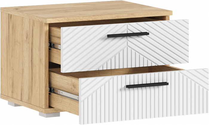 Сильвия Спальня, Браш Вайт/Дуб крафт