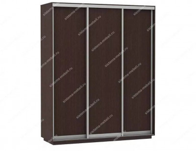 Шкаф купе Модерн 1776х600 3-х дверный 2-х секционный глухой венге