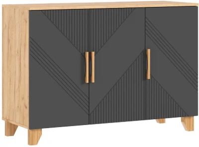 Ирис Комод 1200 браш графит/дуб крафт