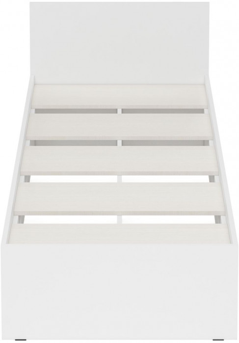 Стандарт Кровать 0800, цвет белый, ШхГхВ 83,5х203,5х70 см., сп.м. 800х2000 мм., без матраса, основание есть