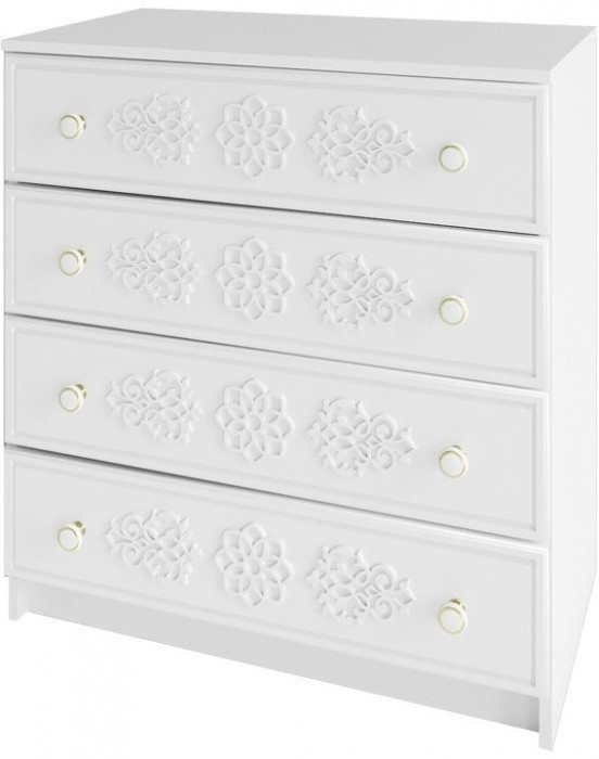 МС Ki-Ki Комод КМД 800.1, Белый/Белое дерево