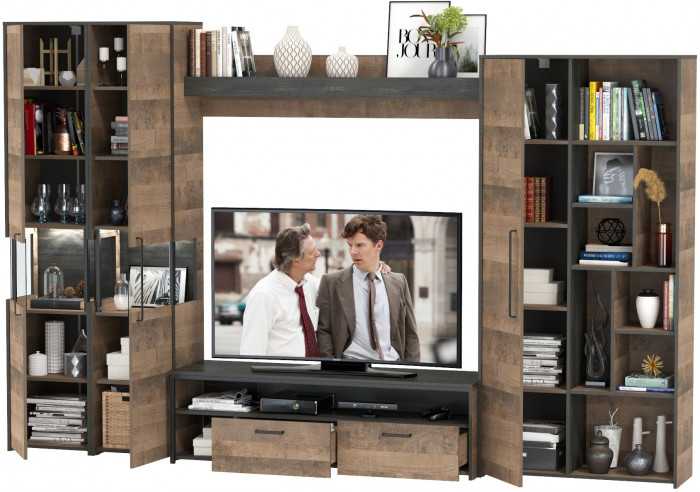 Трувор Гостиная 033, дуб гранж песочный/интра