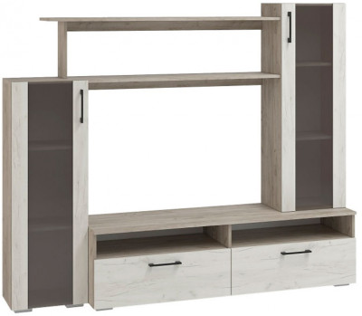 гостиная Эмма МИНИ дуб крафт серый/дуб крафт белый