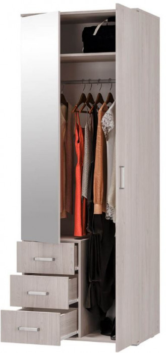 "Белла" шкаф 2-х створчатый (800х2120х470) венге/ясень белый